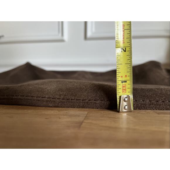 GAP Vintage Chocolate Brown Suede Hobo Shoulder Bag Braided Leather Handle - Picture 9 of 9